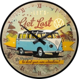 Nostalgic-Art 51058 Volkswagen VW Let’s Get Lost, Wanduhr, 31 cm - 1