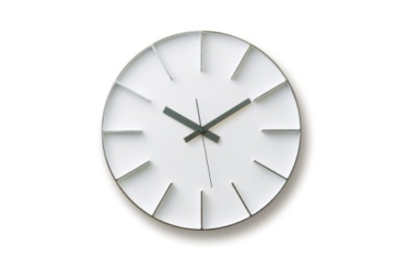 Lemnos AZ-0115 Edge Clock Aluminium groß, weiß - 1