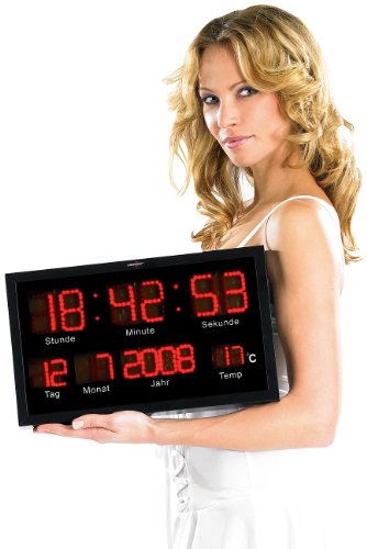 Lunartec Multi-LED-Uhr mit Datum & Temperatur - 2