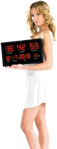 Lunartec Multi-LED-Uhr mit Datum & Temperatur - 3