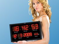 Lunartec Multi-LED-Uhr mit Datum & Temperatur - 6