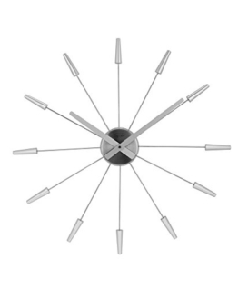 NeXtime 2610 zi Wall Clock Plug Inn, 60 cm metal / silver - 1