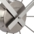 NeXtime 2610 zi Wall Clock Plug Inn, 60 cm metal / silver - 5