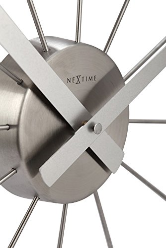 NeXtime 2610 zi Wall Clock Plug Inn, 60 cm metal / silver - 5