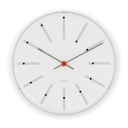 Rosendahl Wanduhr AJ Bankers Clock 210 - Ø 21 - weiß Arne Jacobsen, Aluminium, Mineralglas - 1