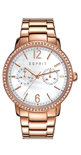 Esprit Damen-Armbanduhr Kate Analog Quarz Edelstahl beschichtet ES108092003 -