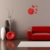 Große moderne Wanduhr Schmetterling Rot rund 30cm, 3d DIY, Wohnzimmer, Schlafzimmer, Kinderzimmer - 2