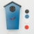 KOOKOO Birdhouse Limited Edition Blau Wanduhr mit 12 natürlichen Vogelstimmen aus der Natur oder Kuckucksuhr Moderne Design Singvogel Uhr mit Pendel - 2