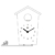 KOOKOO AnimalHouse Gelb Kuckucksuhr Wanduhr mit 5 Bauernhoftieren Aufnahmen aus der Natur Moderne witzige Design Uhr - 4