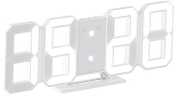 Lunartec Digitaluhr: Digitale Jumbo-LED-Tisch- & Wanduhr, 3D, Wecker, dimmbar, 28 cm (Design-3D-Wanduhr) - 2