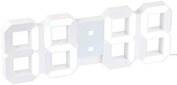 Lunartec LED Uhr Schlafzimmer: Digitale XXL-LED-Tisch- & Wanduhr, 45 cm, dimmbar, Wecker, Fernbedien. (XXL Uhr) - 3