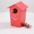 KOOKOO AnimalHouse Rot, Moderne kleine Kuckucksuhr mit 5 Bauernhoftieren, Aufnahmen aus der Natur Moderne witzige Design Uhr - 4