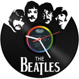 GRAVURZEILE The Beatles Wanduhr aus Vinyl Schallplattenuhr Upcycling Design-Uhr Wand-Deko Vintage-Uhr Wand-Dekoration Retro-Uhr Made in Germany - 1