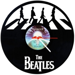 GRAVURZEILE Wanduhr aus Vinyl Schallplattenuhr „The Beatles 2017“ Upcycling Design Uhr Wand-Deko Vintage-Uhr Wand-Dekoration Retro-Uhr Made in Germany - 1