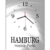 LAUTLOSE Designer Wanduhr mit Spruch Hamburg meine Perle grau weiß modern Dekoschild Schild Deko Bild 41 x 28cm Abstrakt - 1