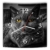 LAUTLOSE Designer Wanduhr mit Spruch Katze schwarz grau weiß modern Dekoschild Abstrakt Bild 29,5 x 28cm - 1