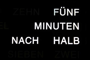 United Entertainment - LED Wort Uhr / Wörter Uhr / Uhr in Worten / Word Clock Deutsch - Schwarz - 5