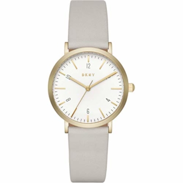 DKNY Damen Analog Quarz Uhr mit Leder Armband NY2507 - 1