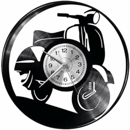 Vespa Wanduhr Uhr Vinyl Schallplatte Retro-Uhr groß Uhren Style Raum Home Dekorationen Tolles Geschenk Decor Raum Inspirierende Wand Vinyl Record Kovides Vinyl Home - 1
