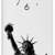 ARTLAND Wanduhr ohne Tickgeräusche Glas Quarzuhr 20x60 cm Rechteckig Lautlos Freiheitsstatue New York Städte USA Amerika Modern S7MK - 1