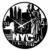 Instant Karma Clocks Wanduhr aus Vinyl New York Freiheitsstatue Stadtlandschaft Skyline Dekorative Stadtbild - 1