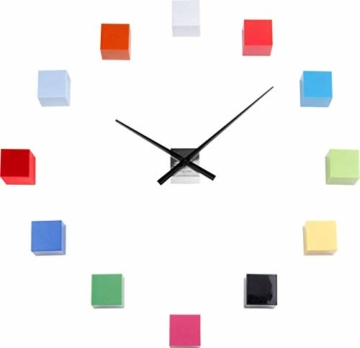 Karlsson KA5698MC DIY Cubic Uhr, Wanduhr, Kunststoff, Mehrfarbig, One Size - 1